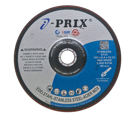 ĐÁ MÀI INOX IPRIX ST24 180 X 6.4 X 22.23MM 